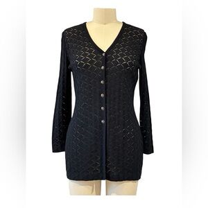 St. John Black Cardigan Sweater - Like New